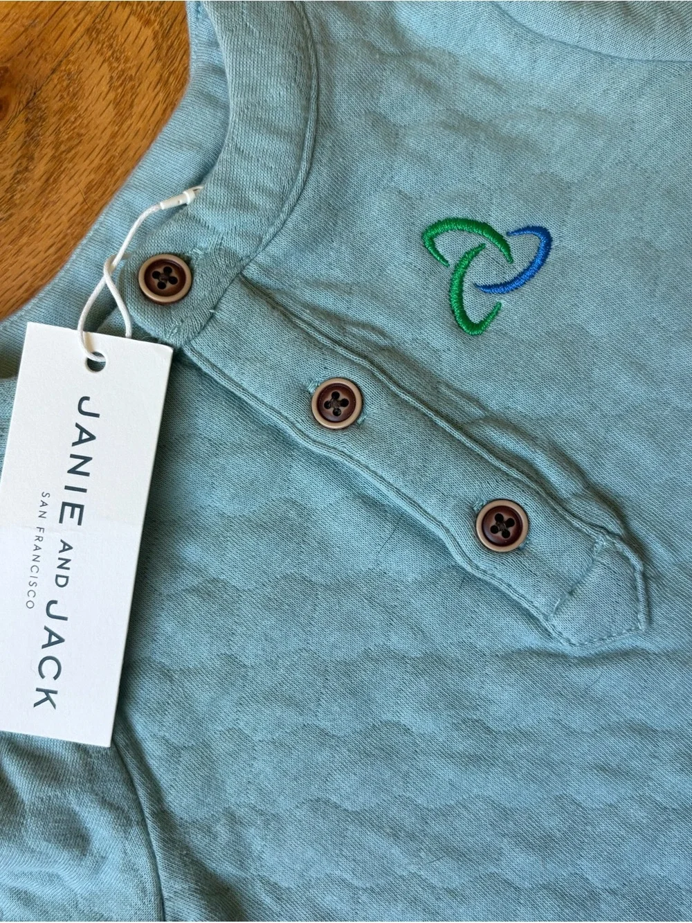 Janie and Jack Quilted Light Blue Baby Romper